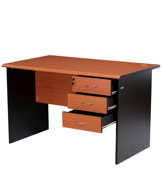 Buy Milford 3 Drawer Office Table by Nilkamal Online Work Stations