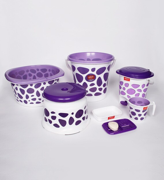 Buy Milton Duplex Spa Purple Bathroom Set Set Of 6 Online Hot