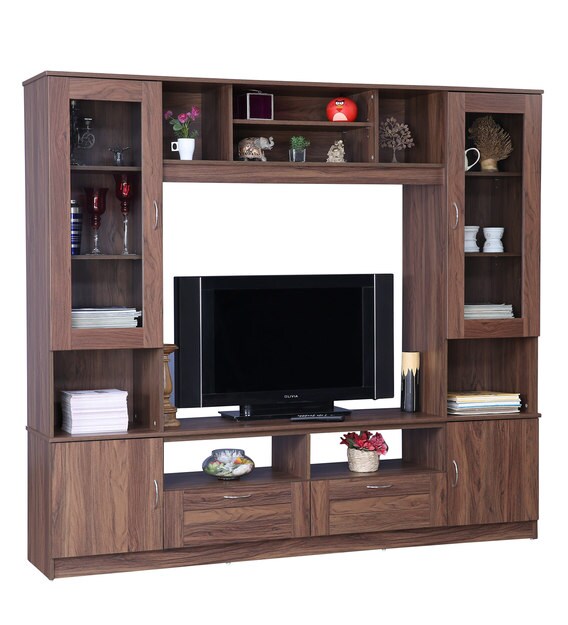 Buy Missouri Tv Unit in Walnut Finish by Hometown Online TV Units TV Units Furniture