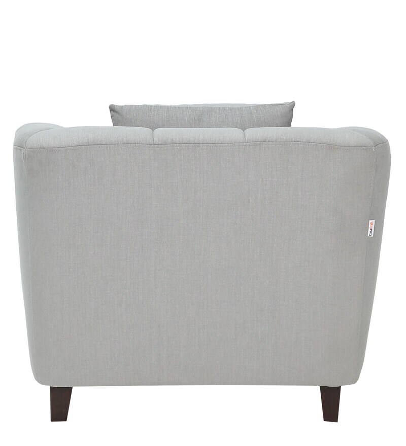 Buy Mia Fabric 1 Seater Sofa In Ash Grey Colour By Casacraft Online ...