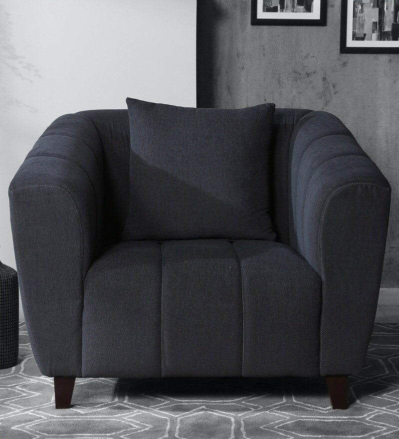 grey one seater sofa