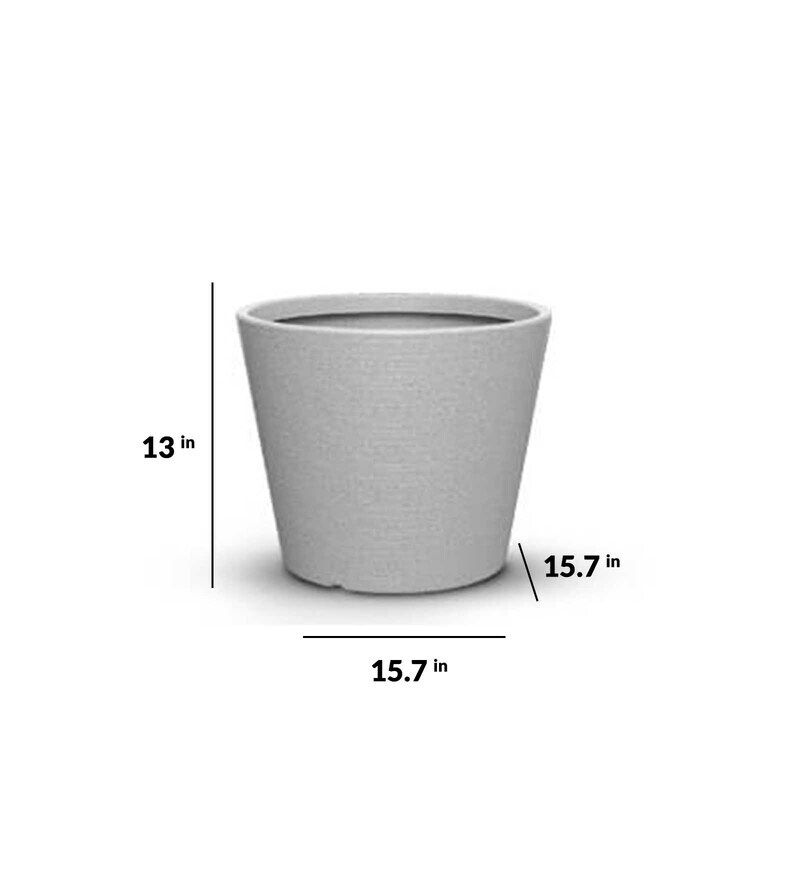 Buy Milano Grey Polymer Aloha Medium Floor Planter by Planters Online