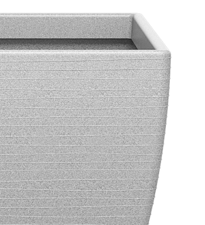 Buy Milano Grey Polymer Fabi Large Floor Planter by Planters Online