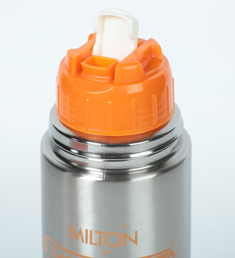 Buy Milton Thermosteel Flip Lid Vacuum Flasks Orange 1000 Ml Online Metal Bottles Bottles Dining Bar Pepperfry Product