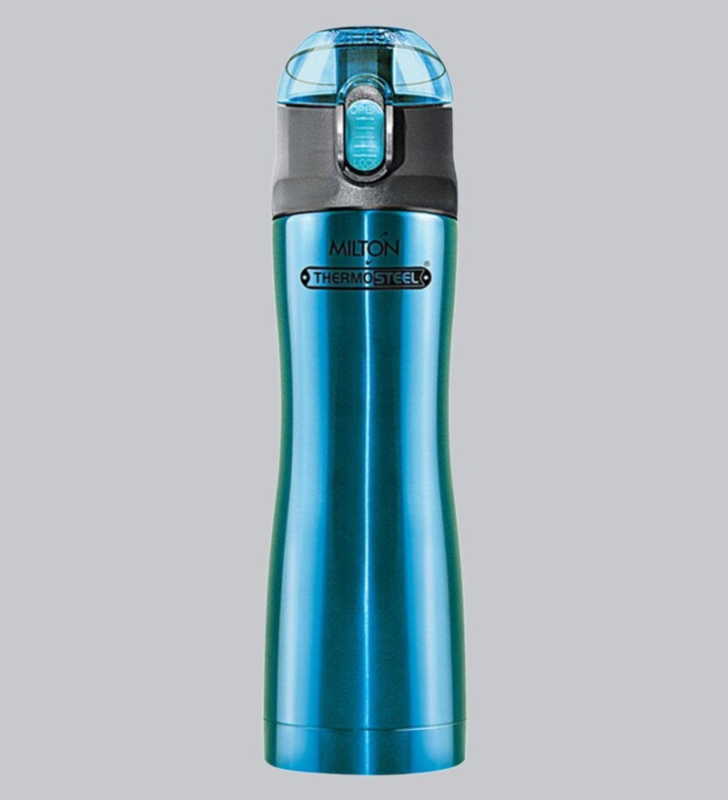 Buy Milton Thermosteel Maestro Blue Steel 470 ML Water Bottles Online