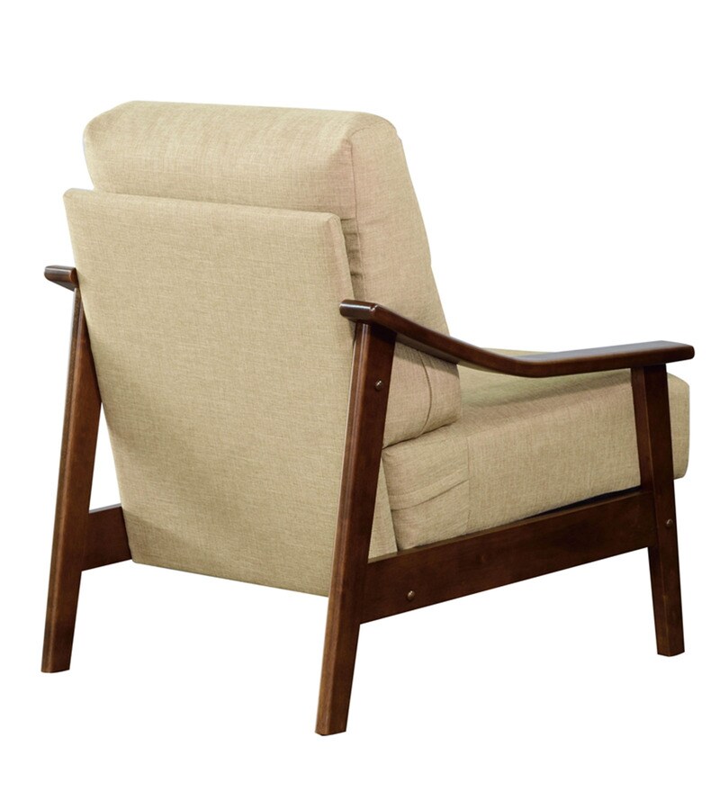 Buy Osasco One Seater Sofa in Brown Oak Colour by CasaCraft Online 1 Seater Sofas Sofas