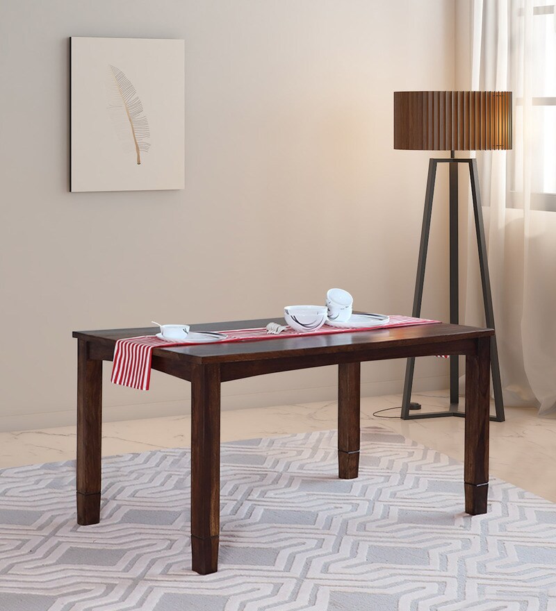 Buy Mitsy Sheesham Wood 6 Seater Dining Table In Provincial Teak By Woodsworth Online Modern 6