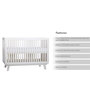 Mia Solid Wood Crib in Off White Finish with Convertible Bed