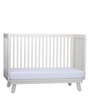 Mia Solid Wood Crib in Off White Finish with Convertible Bed