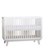 Mia Solid Wood Crib in Off White Finish with Convertible Bed