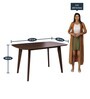 Mia 4 Seater Dining Set in Cappuccino Finish