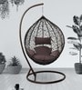 Mia Wicker Swing in Brown Colour
