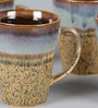 Zircon 300ml Brown & Grey Ceramic (Set of 4) Coffee Mug