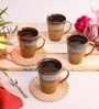Zircon 300ml Brown & Grey Ceramic (Set of 4) Coffee Mug