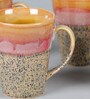 Dual Tone 200ml Brown & Orange Ceramic (Set of 4) Tea Cups