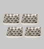Stoneware Square Platters Set of 4