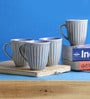 Mitchell 300ml Grey (Set of 4) Ceramic Coffee Mug
