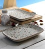Ceramic Rectangle Serving Trays Set of 2
