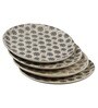 Decal Floral (Set of 4) Ceramic Dinner Plate