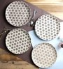 Decal Floral (Set of 4) Ceramic Dinner Plate