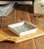Multicolor Set of 2 Stoneware Square Appetizer  Platters 