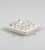 Multicolor Set of 2 Stoneware Square Appetizer  Platters 