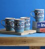 Keith 300ml Blue (Set of 4) Ceramic Coffee Mug