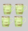 Dual Tone 300ml Green Ceramic (Set of 4) Coffee Mug