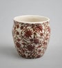 Floral 190ml White & Pink Ceramic (Set of 6) Tea Khullad
