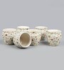 Justin 190ml Cream (Set of 6) Ceramic Tea Khullad