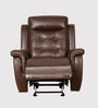 Miami Leather 1 Seater Manual Recliner In Brown Colour