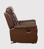 Miami Leather 1 Seater Manual Recliner In Brown Colour