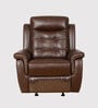 Miami Leather 1 Seater Manual Recliner In Brown Colour