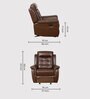 Miami Leather 1 Seater Manual Recliner In Brown Colour
