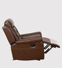 Miami Leather 1 Seater Manual Recliner In Brown Colour