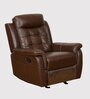 Miami Leather 1 Seater Manual Recliner In Brown Colour