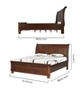 Miami American Wooden King Size Bed In Brown & Black Finish With Drawer Storage