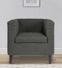 Wakefit Miami Fabric 1 Seater Sofa in Ash Grey Colour