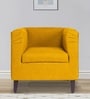 Wakefit Miami Fabric 1 Seater Sofa in Chrome Yellow Colour