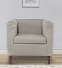 Wakefit Miami Fabric 1 Seater Sofa in Omega Pearl Colour