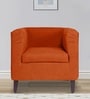 Wakefit Miami Fabric 1 Seater Sofa in Terracotta Colour