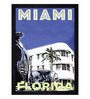 Miami Florida Texture Paper Framed Art Print