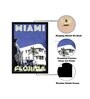 Miami Florida Texture Paper Framed Art Print