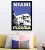 Miami Florida Texture Paper Framed Art Print