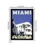 Miami Florida Texture Paper Framed Art Print
