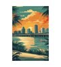 Miami Sunset Canvas Painting