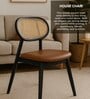 Mica Solid Wood Dining Chair In Brown Finish