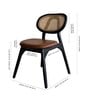 Mica Solid Wood Dining Chair In Brown Finish