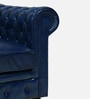 Miceli Leather 1 Seater Sofa In Blue  Finish