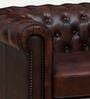 Miceli Leather 1 Seater Sofa In Brown Finish